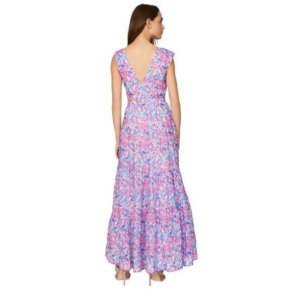 Nicholas Orchid Maxi in Pink purple 8 Womens Long Floral Gown Dress - Picture 12 of 14